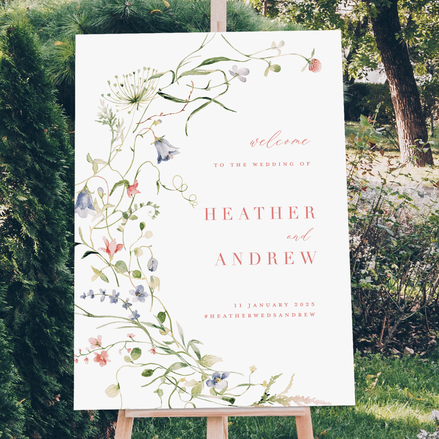 Wildflower Wedding Sign