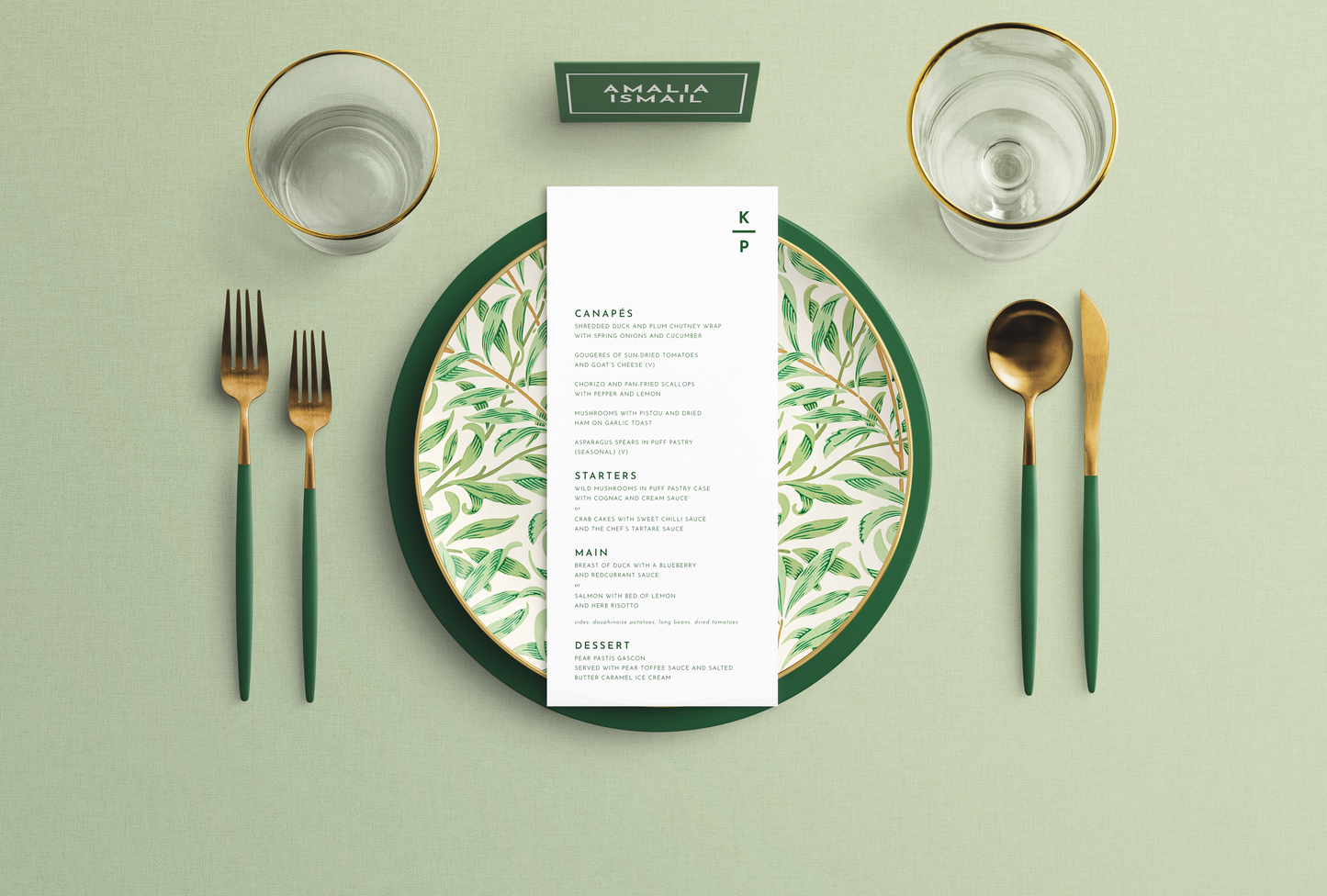 Preppy Menu