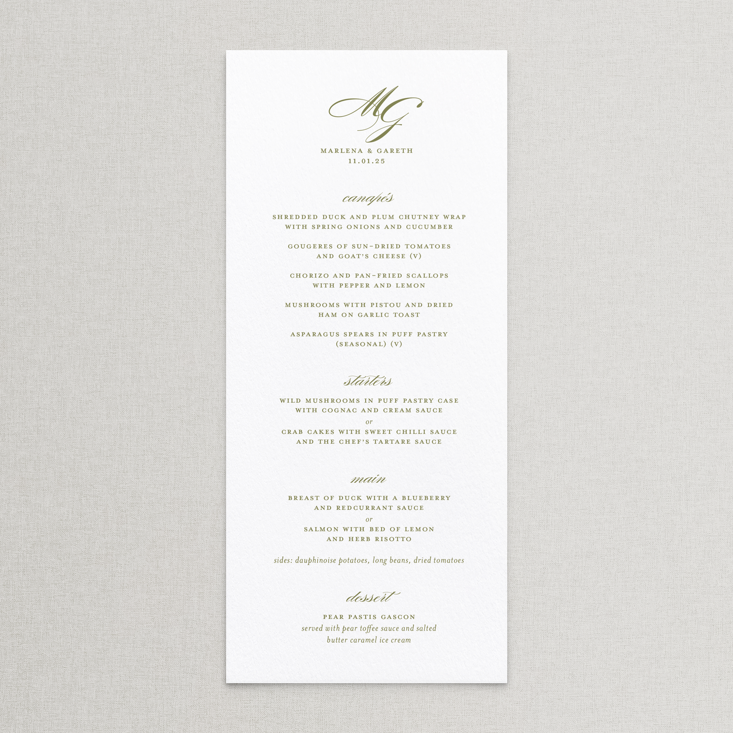 Simplicity Menu