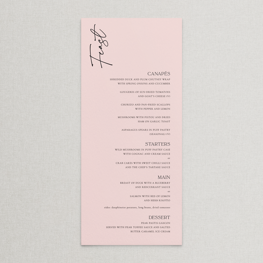 Luxe Menu