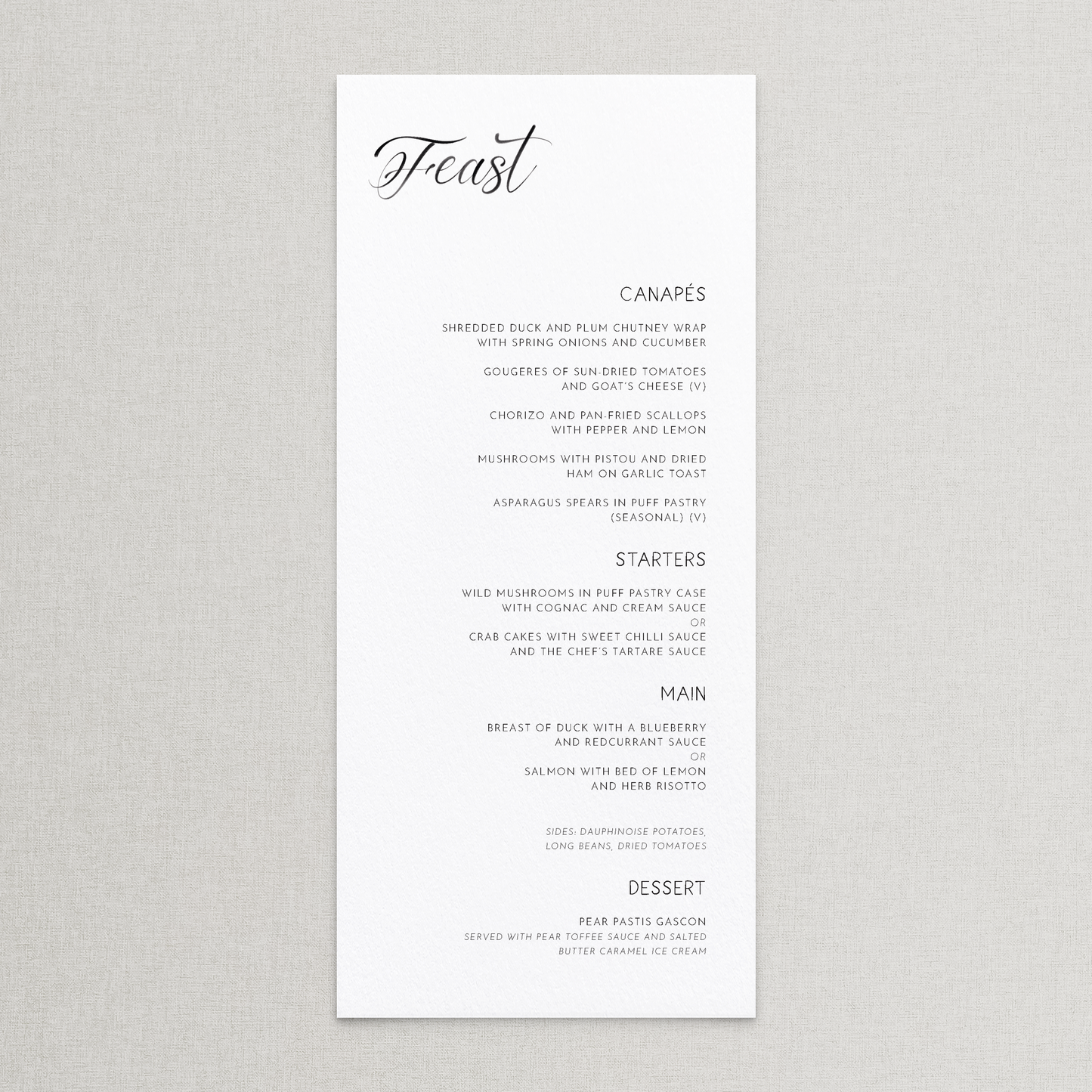 Reverie Menu