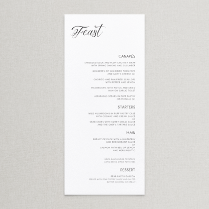Reverie Menu