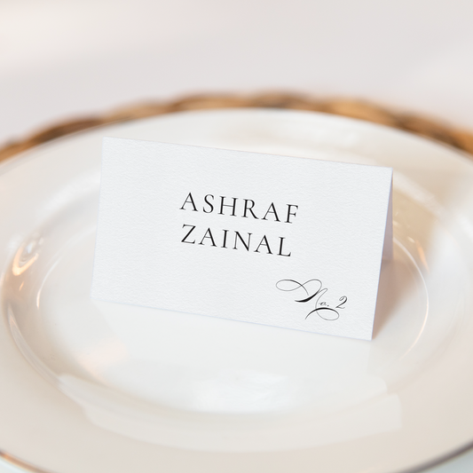 Subtle Script Place Card