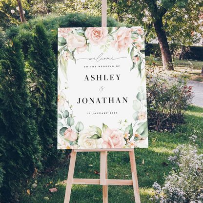 Blush Bouquet Wedding Sign