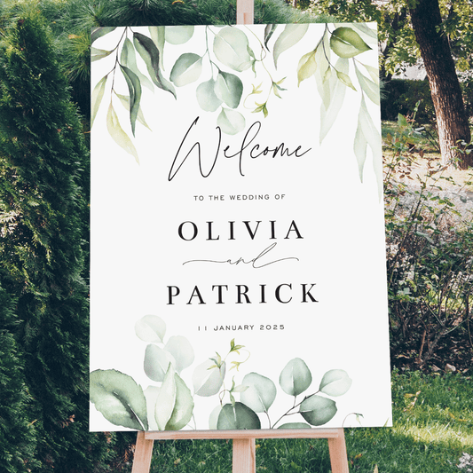 Leafy Greens Wedding Sign