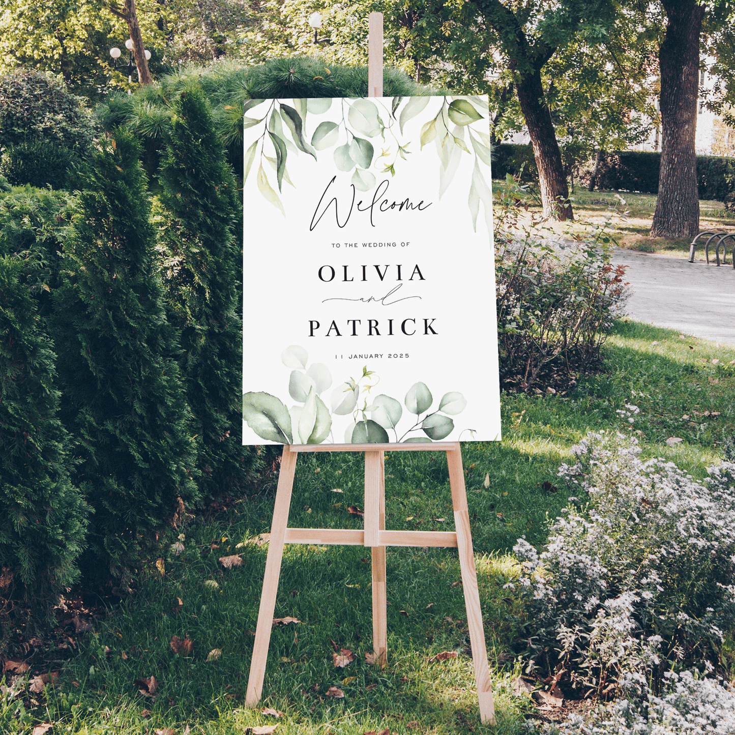 Leafy Greens Wedding Sign