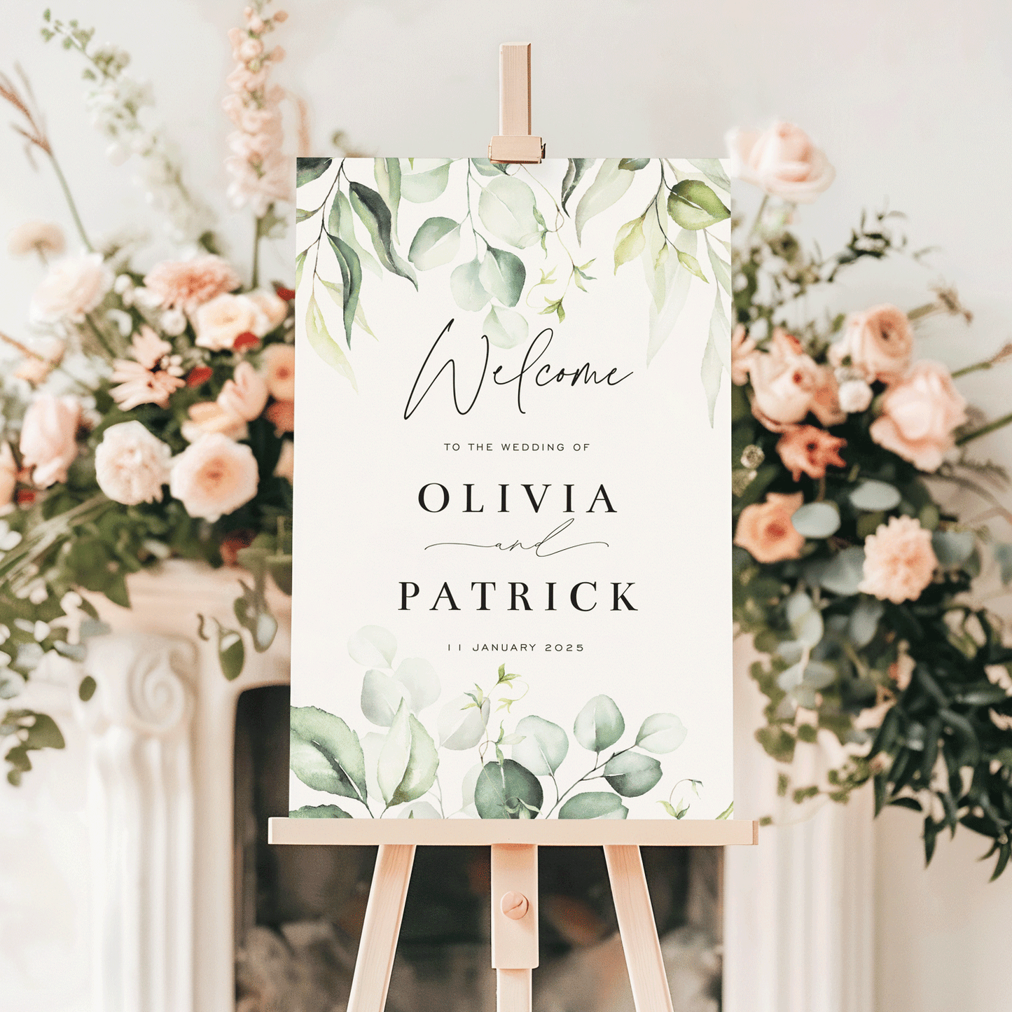 Leafy Greens Wedding Sign