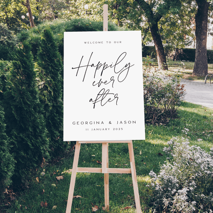 Happily Ever After Wedding Sign