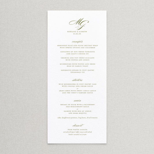 Simplicity Menu