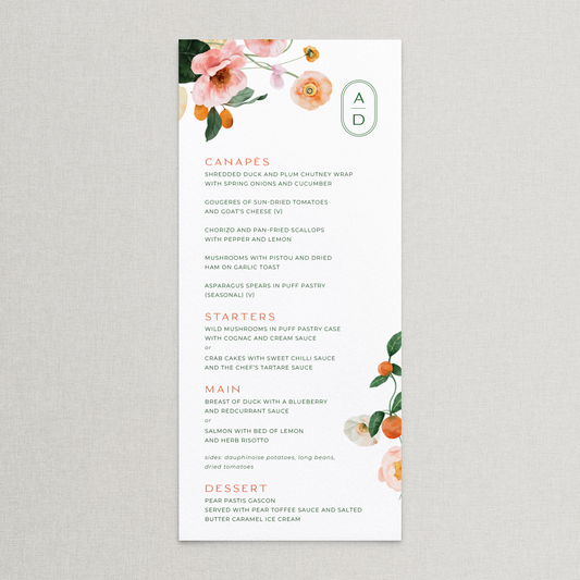 Summertime Menu